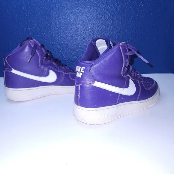 Nike Air Force 1 High SP Purple White 2015 Size Mens 9 - No Strap 823297-500 - Picture 4 of 9